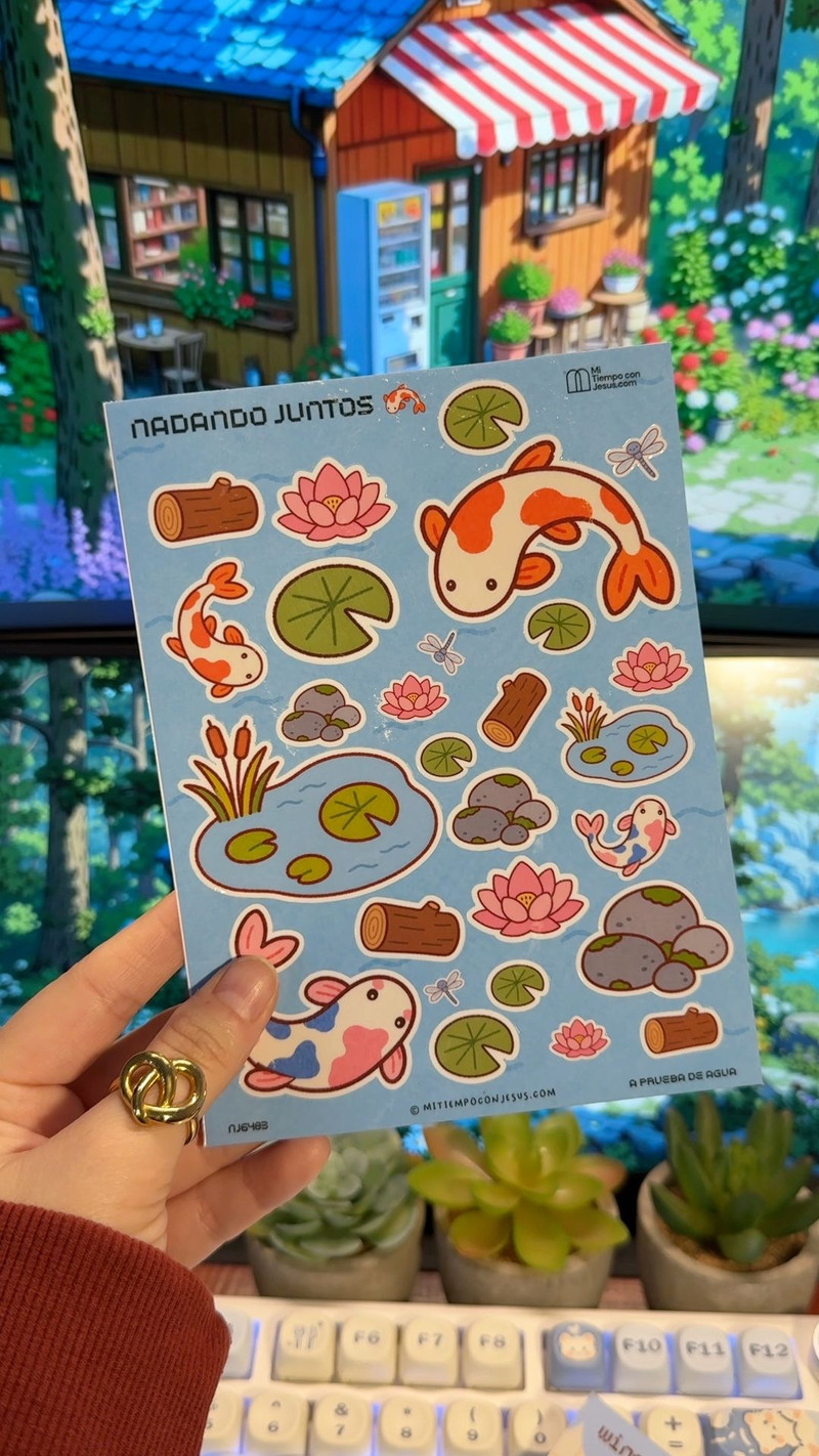 Sticker Nadando juntos - Imagen 1