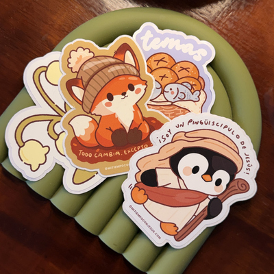 Sticker Paquete: 4 Viniles- Un día de otoño