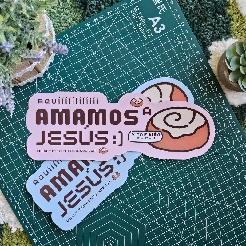 Sticker Amamos a Jesús... también el Pan - Imagen 1